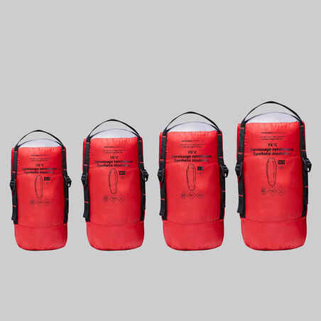 Mumienschlafsack koppelbar - Trek500 15°C Kunstfaser rot