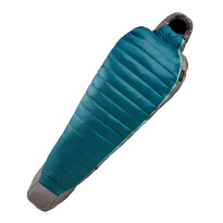 Спальный мешок для походов пуховый 10C размер L серо-синий TREK 900 Forclaz