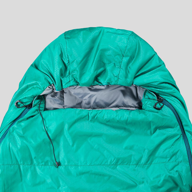 Sac de dormit cu umplutură din vatelină Trekking MT500 10°C Turcoaz