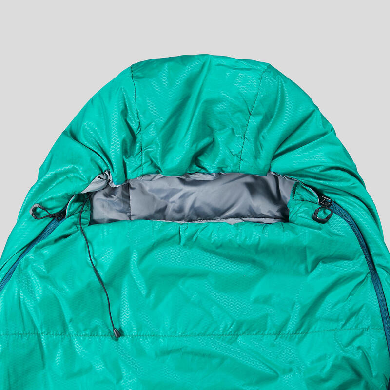 Slaapzak voor trekking MT500 10°C polyester blauw