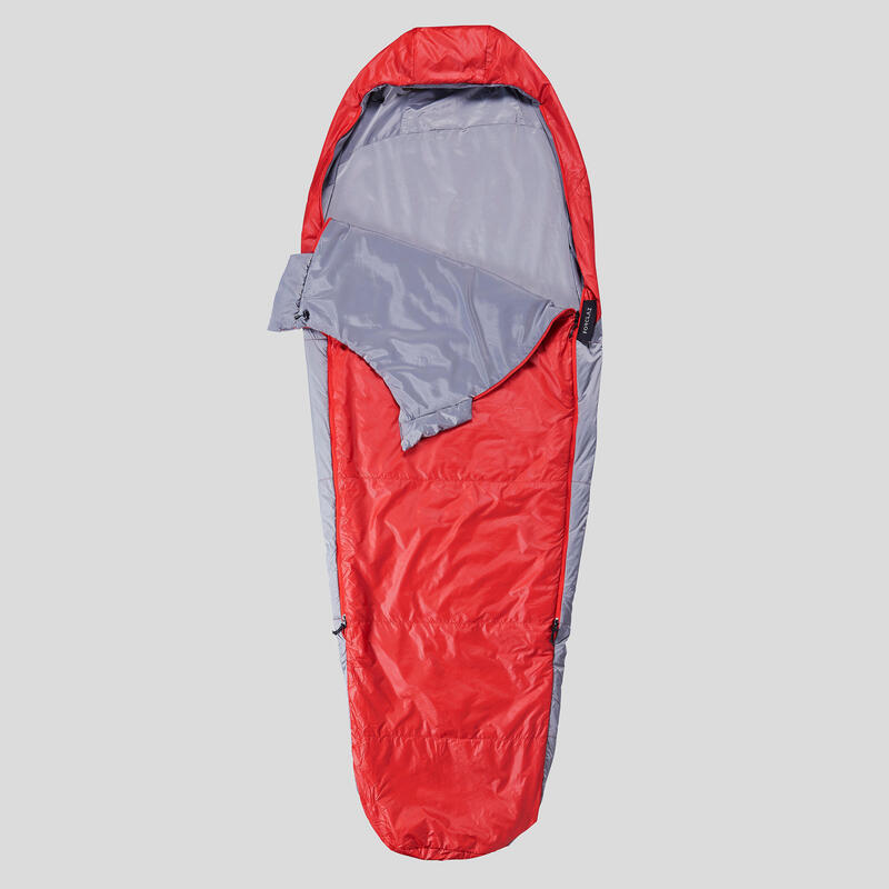 Sac de dormit cu umplutură din vatelină Trekking MT500 15°C Roșu