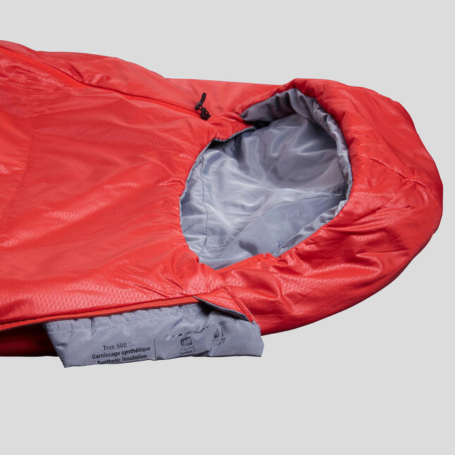 Trekking Sleeping Bag MT500 15°C Polyester FORCLAZ Decathlon