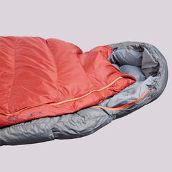 Saco de dormir plumón 0 °C forma momia Trek gris | Decathlon