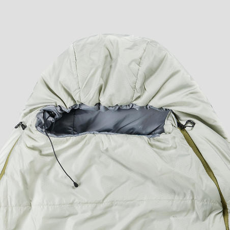 Спальний мішок TREK 500 для трекінгу до 10°C сірий