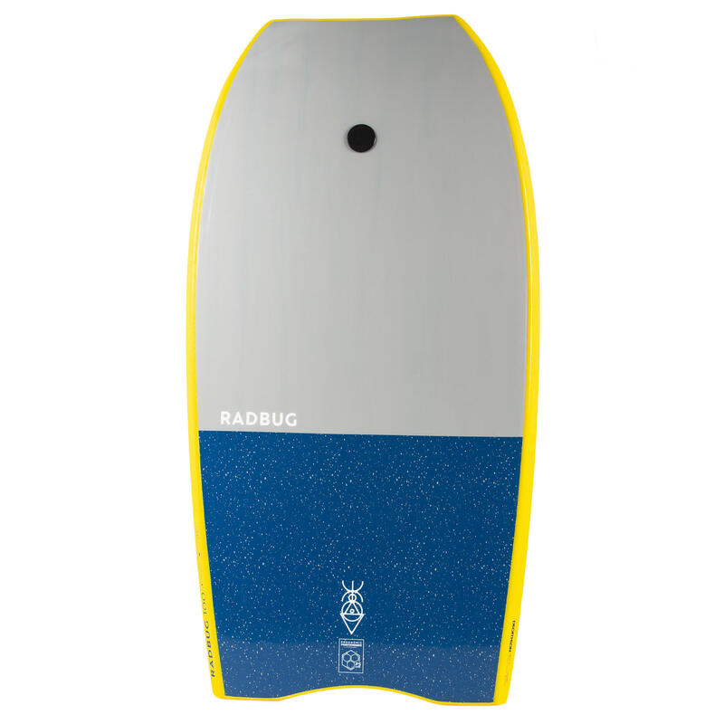 Bodyboard 100 jaune avec leash poignet