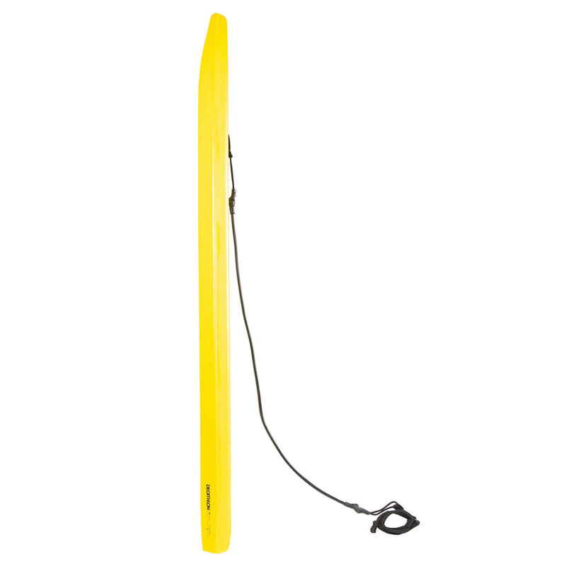 100 bodyboard with wrist leash - Yellow