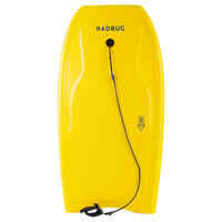 100 bodyboard with wrist leash - Yellow