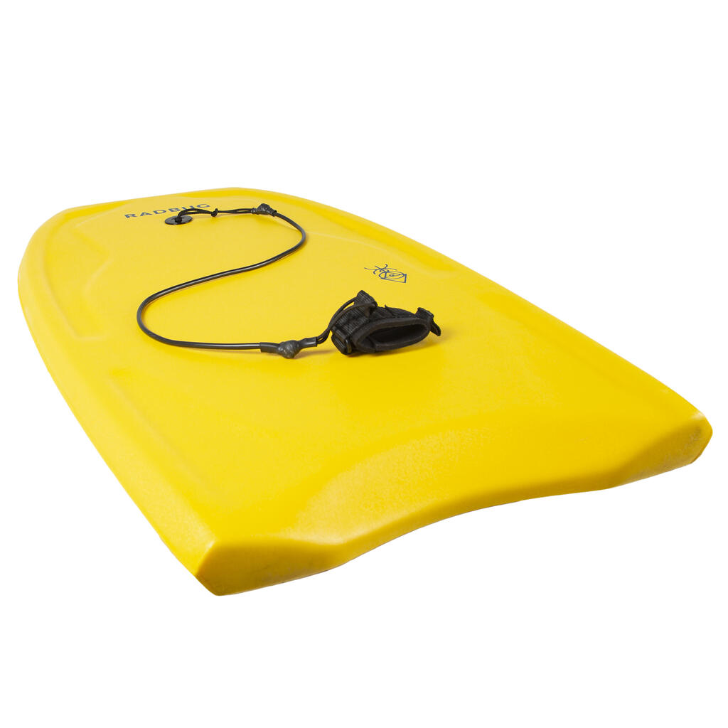 Bodyboard 100 blue yellow with wrist leash