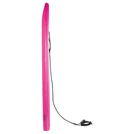 100 Bodyboard with wrist leash - Pink