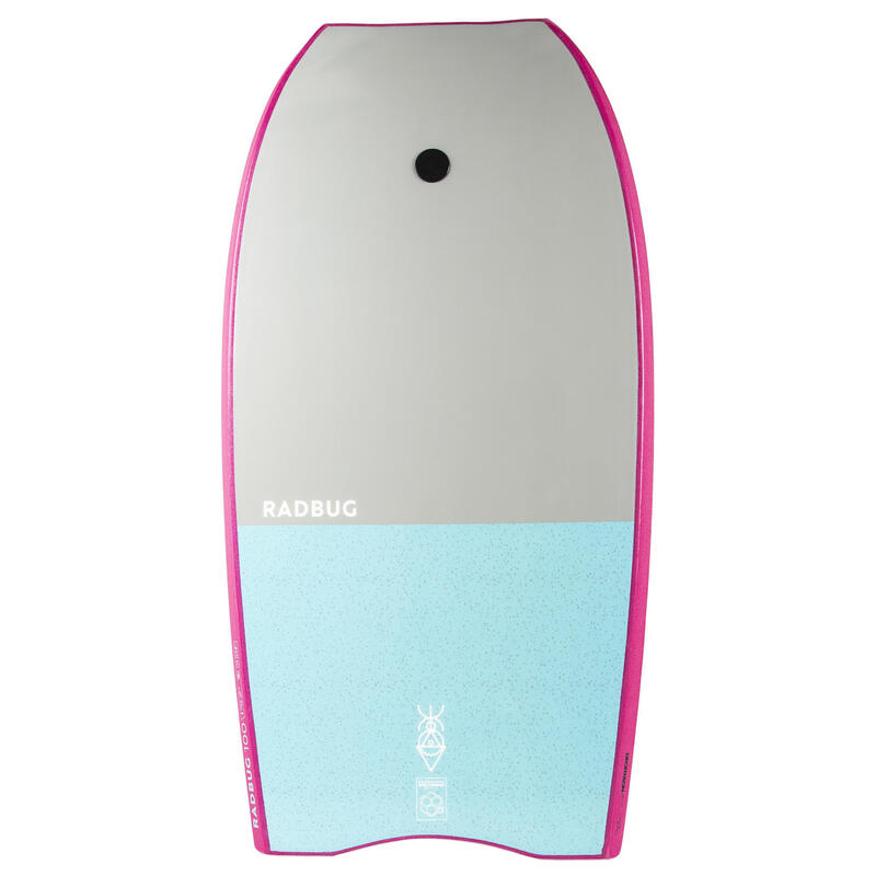 Bodyboard 100 mit Handgelenk-Leash rosa