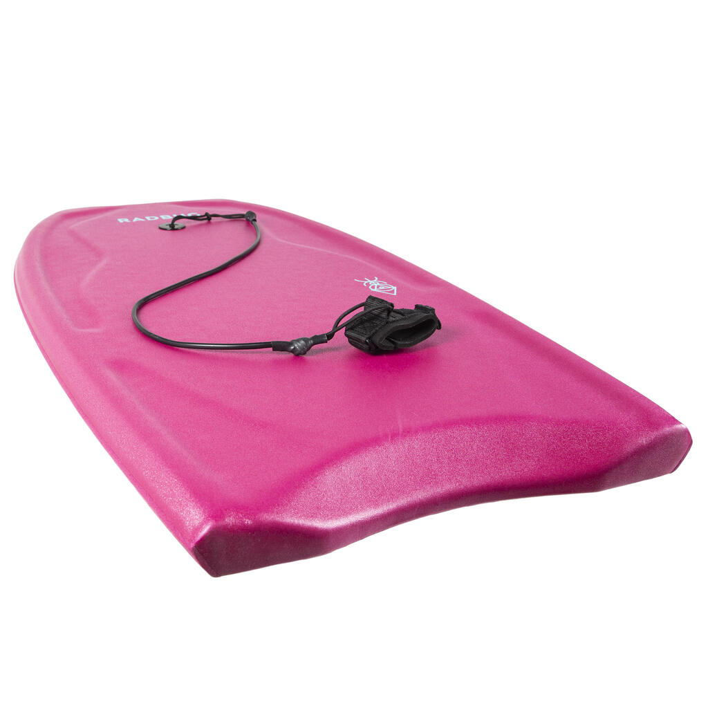 Bodyboard mit Handgelenk-Leash 100 blau/gelb 