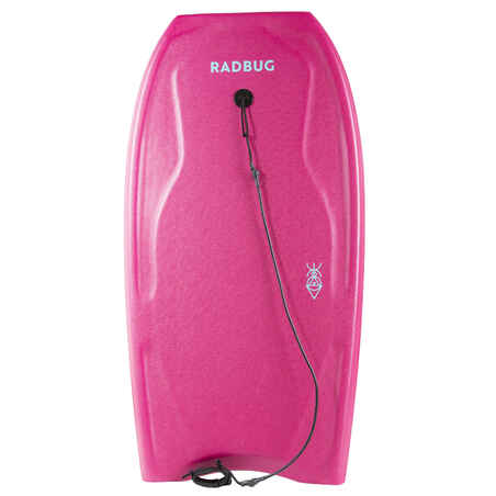 100 Bodyboard with wrist leash - Pink