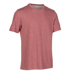Pilates & Gentle Gym Regular-Fit T-Shirt 500 - Burgundy