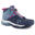 Children's waterproof lace-up walking shoes CROSSROCK MID size 3-5 - Blue