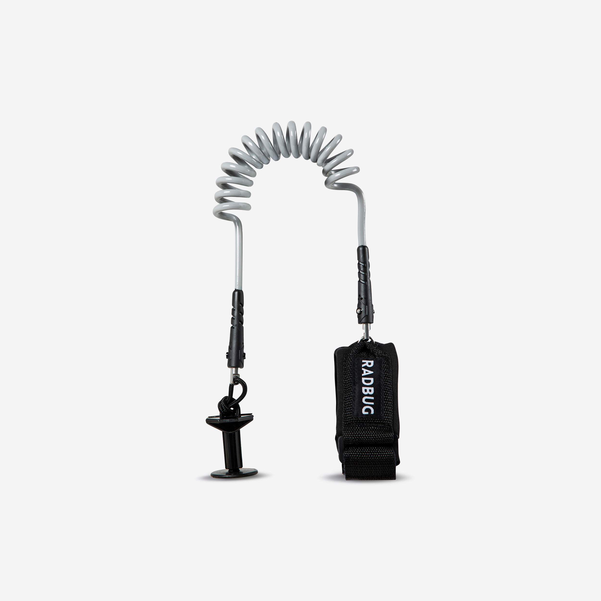 Leash biceps bodyboard 500 grey with plug 1/2