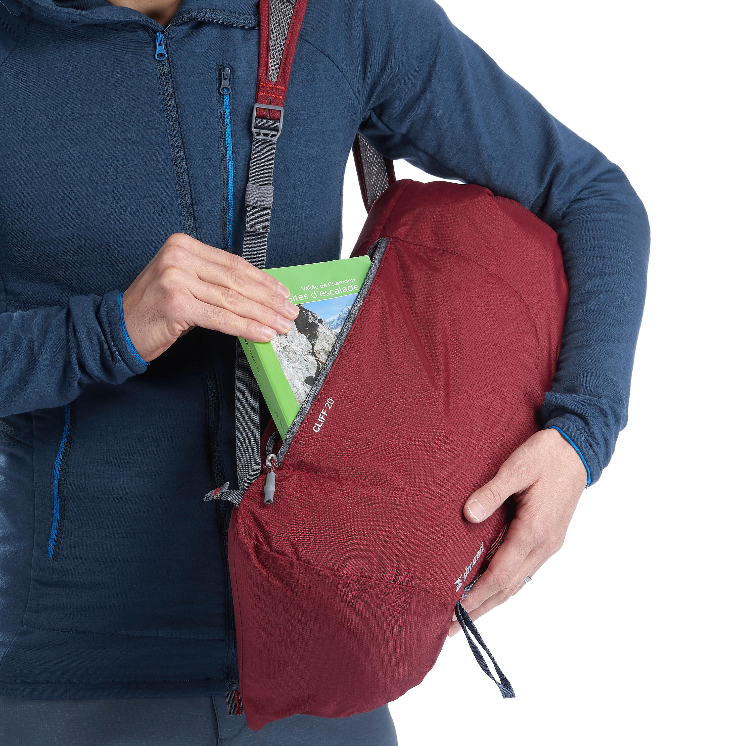 Climbing Backpack 20 Litres - Cliff 20 Burgundy 4/10