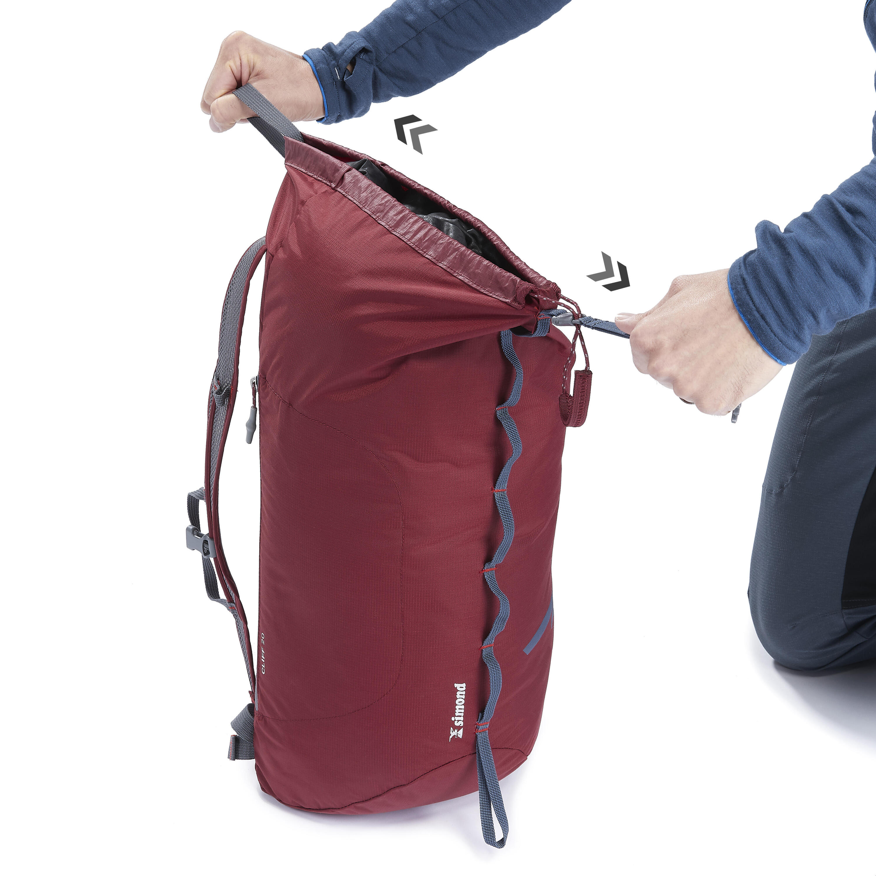 Climbing Backpack 20 Litres - Cliff 20 Burgundy 5/10