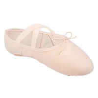Stretch Canvas Split-Sole Demi-Pointe Ballet Shoes Size 7 to 7.5 - Salmon