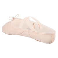 Stretch Canvas Split-Sole Demi-Pointe Ballet Shoes Size 7 to 7.5 - Salmon