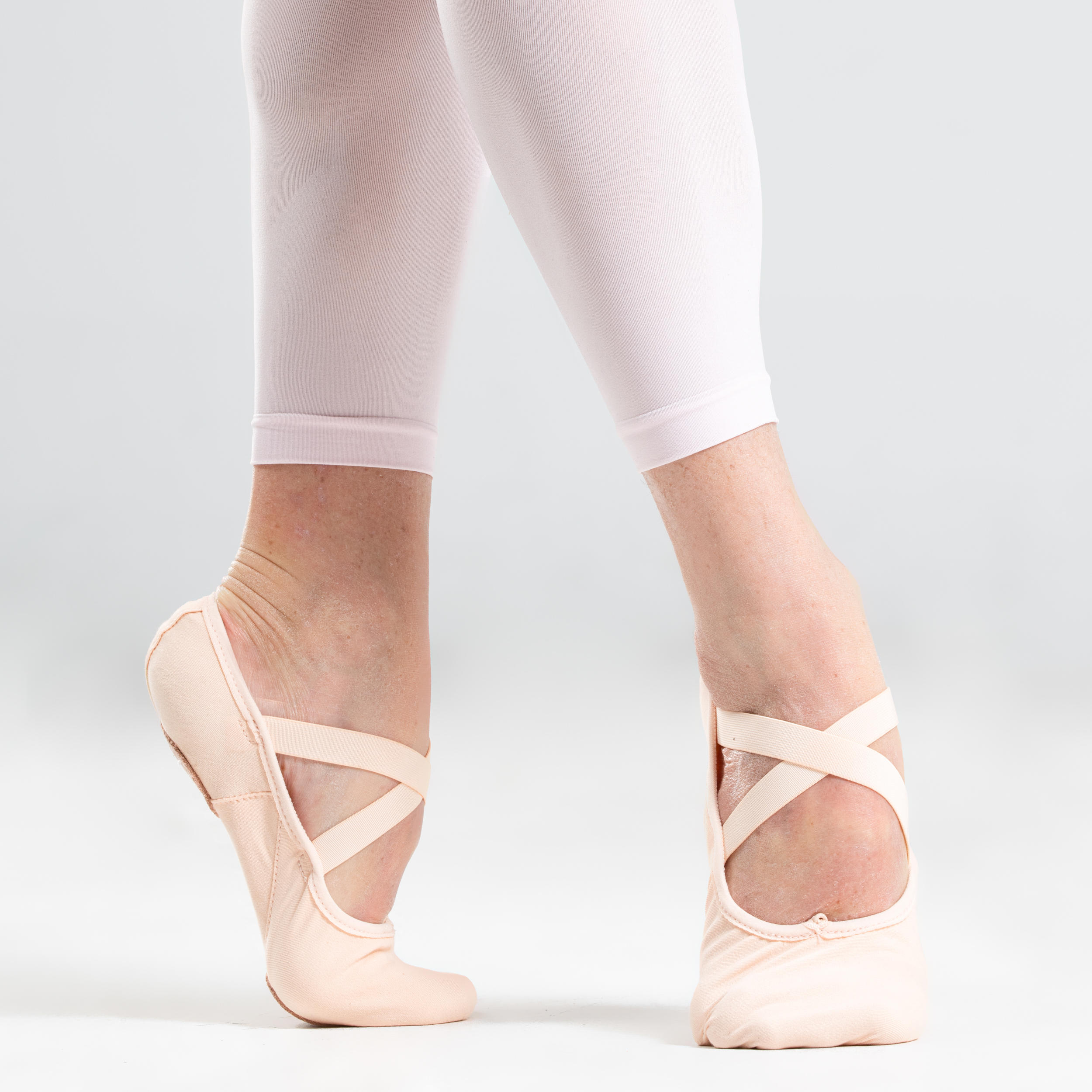 Stretch Canvas Split Sole Demi Pointe Ballet Shoes Size 7 to 7.5