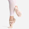 Split-Sole Stretch Canvas Demi-Pointe Ballet Shoes - Salmon Pink