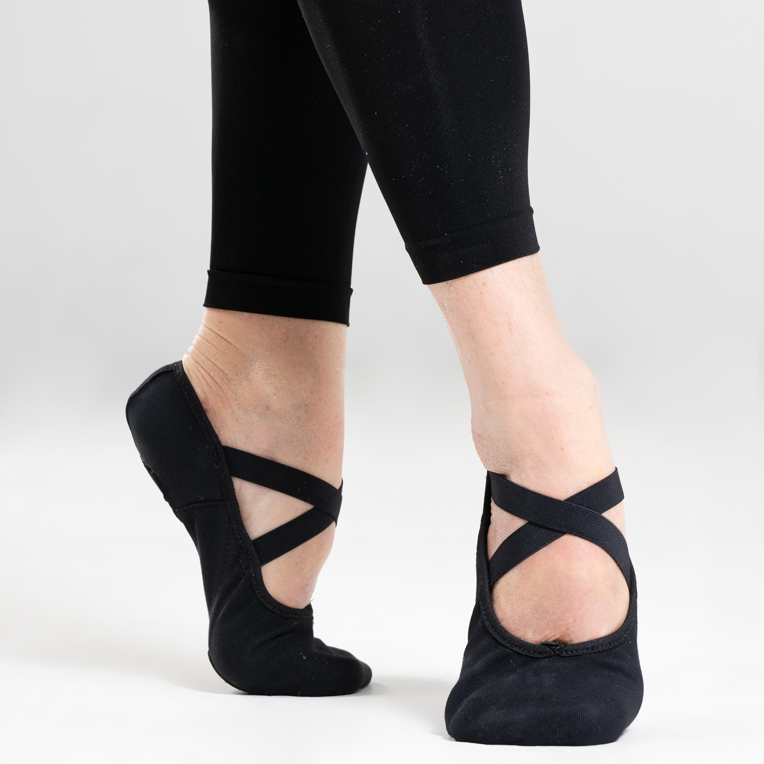 Ballet Split-Sole Demi-Pointe Shoes - Black - STAREVER