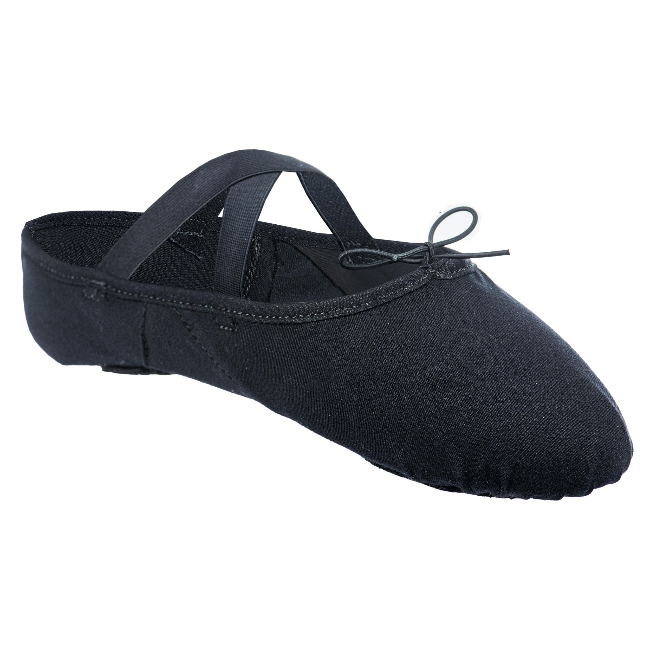 Stretch Canvas Split-Sole Demi-Pointe Ballet Shoes Size 7.5 to 8 - Black 8/10