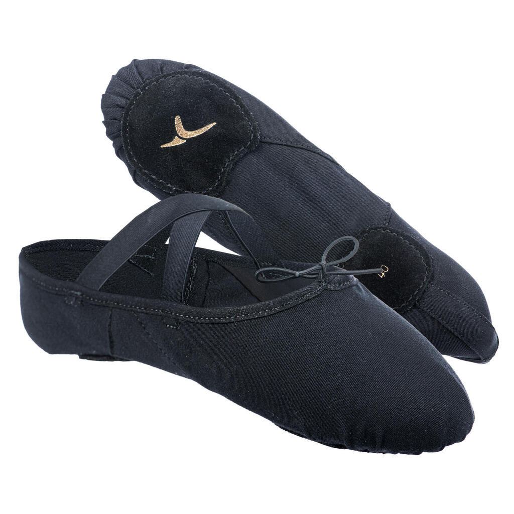 Ballettschuhe geteilte Sohle Stretch-Leinen Gr. 41‒42 lachsfarben