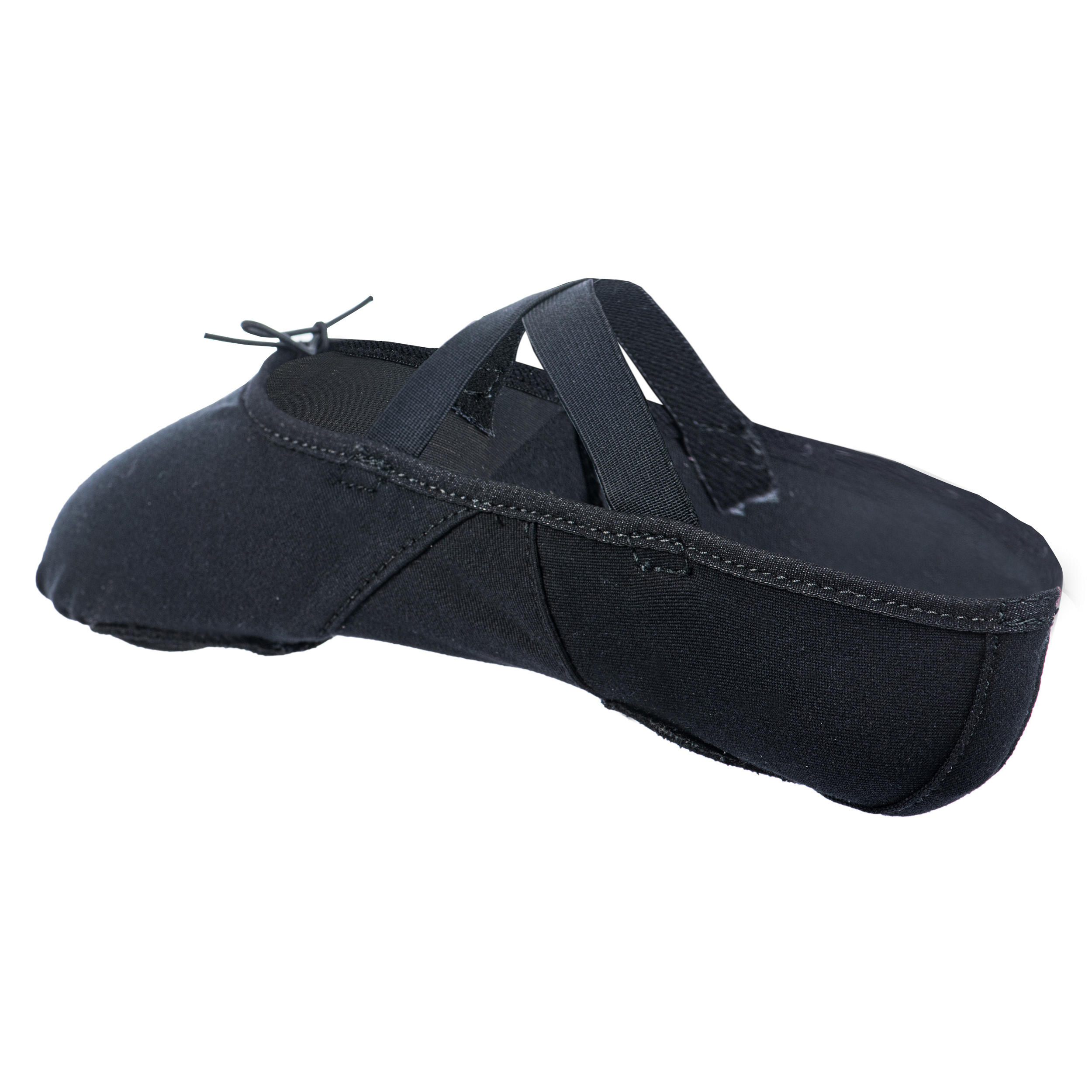 Stretch Canvas Split-Sole Demi-Pointe Ballet Shoes Size 7.5 to 8 - Black 10/10