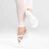 Ballettschuhe geteilte Sohle Stretch-Leinen Gr. 28‒40 weiss