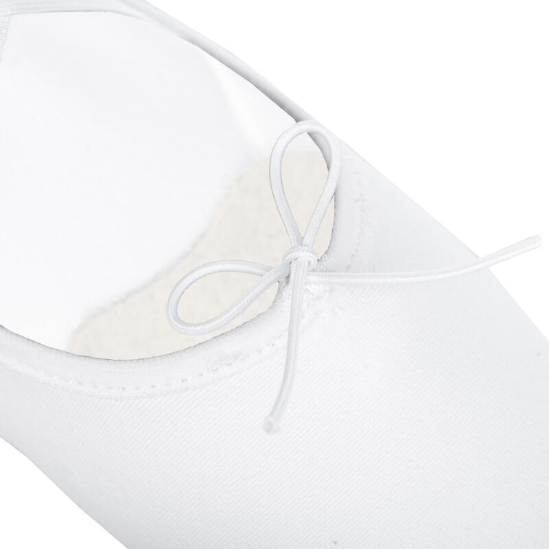 Ballettschuhe geteilte Sohle Stretch-Leinen Gr. 28‒40 weiss