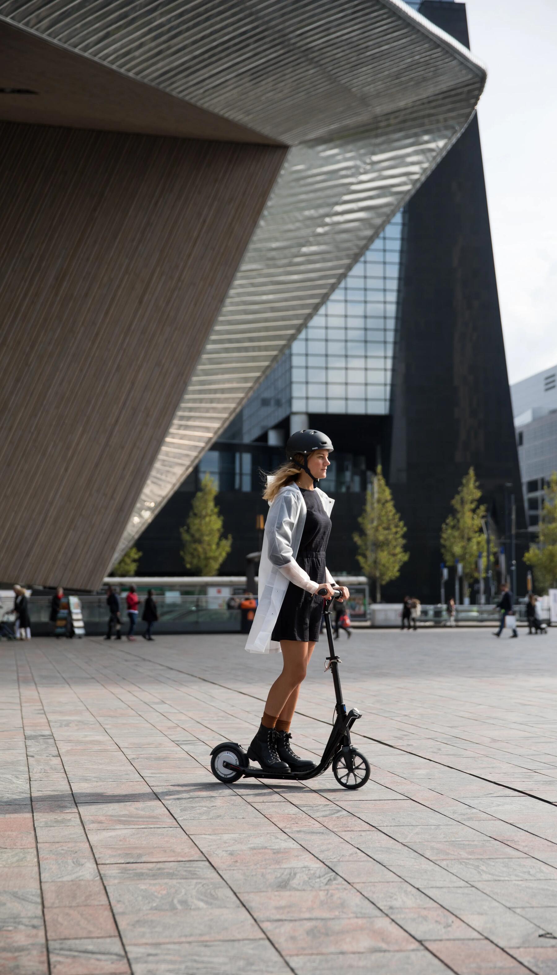 Woman scootering