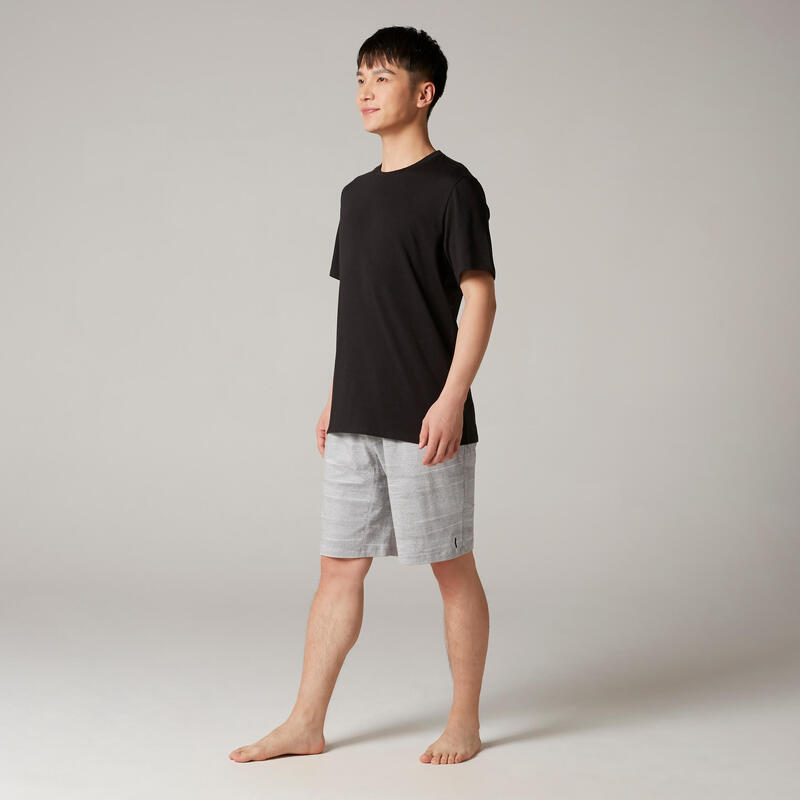 Tricou Regular 500 Fitness din bumbac Negru Bărbați  