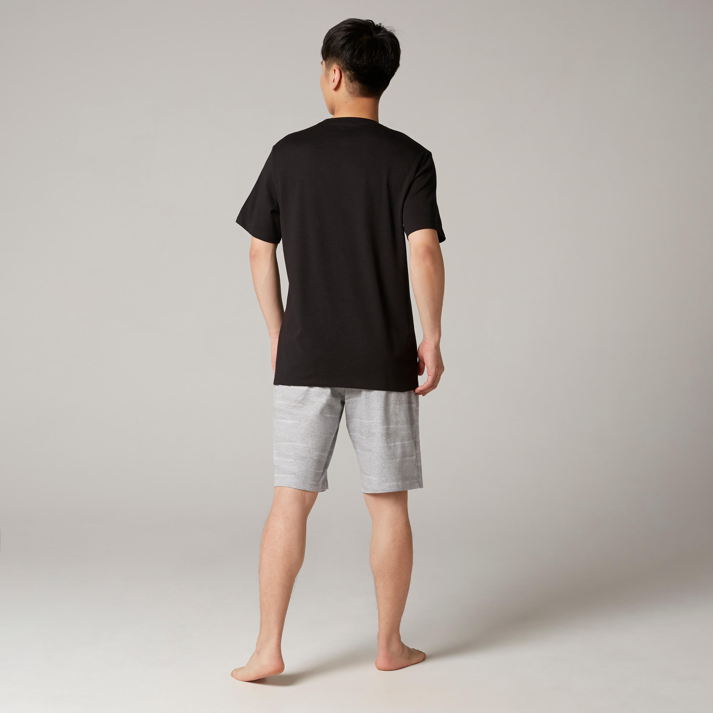 Camiseta fitness manga corta algodón extensible Hombre Domyos negro 6/17