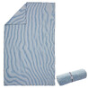 Swimming Striped Microfibre Towel Size L 80 x 130 cm - Light Grey