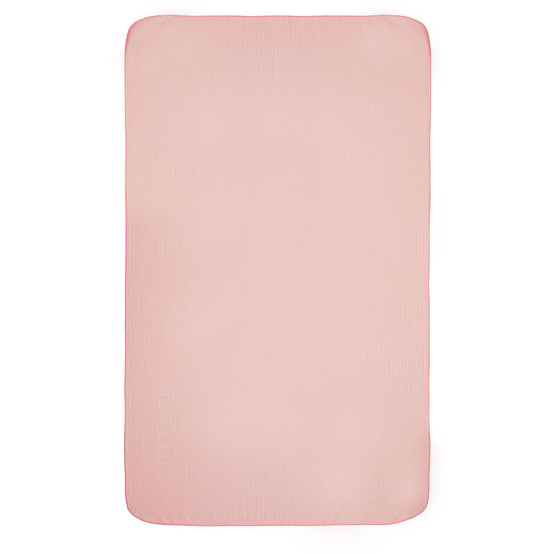 Microfibre striped towel size L 80 x 130 cm - Pink