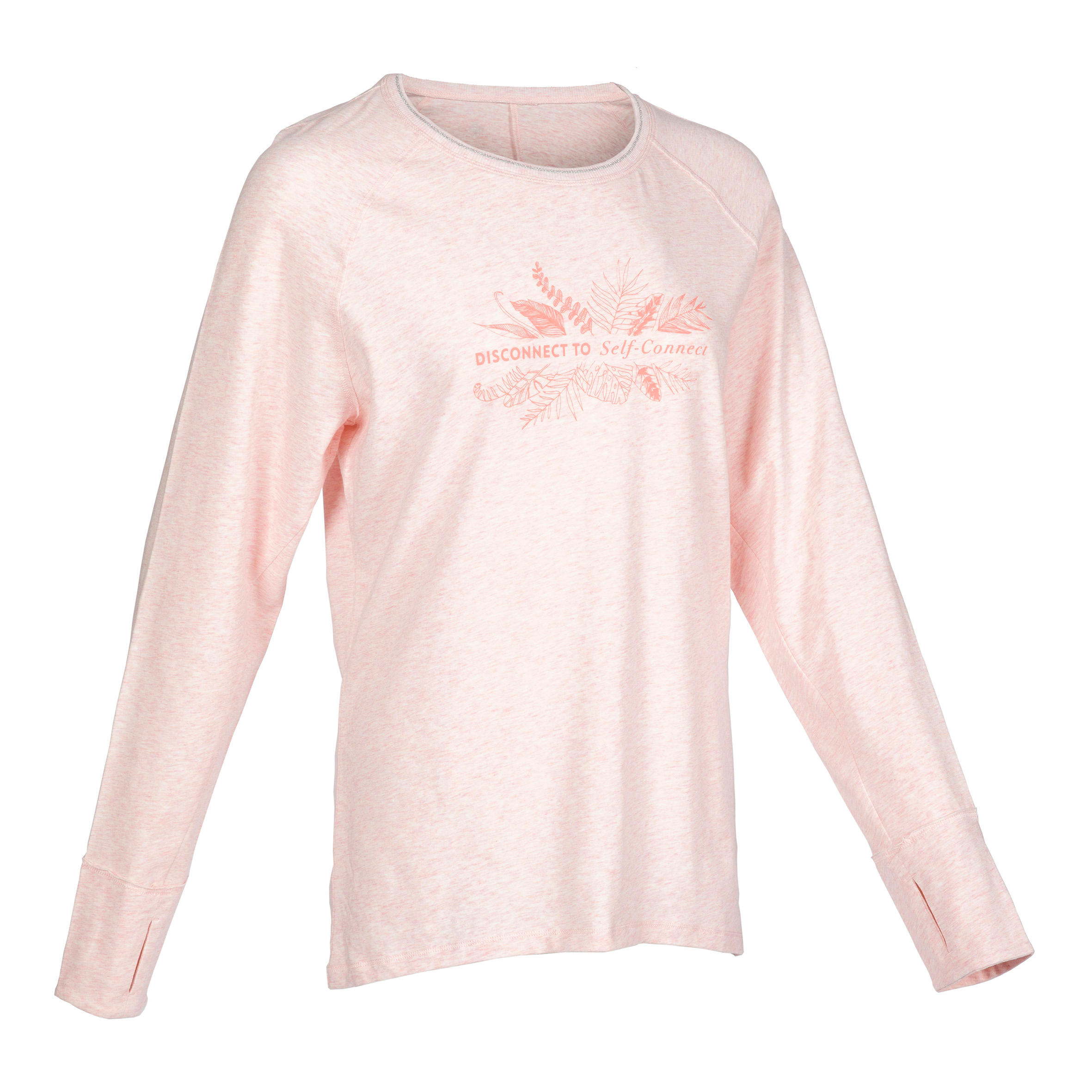 KIMJALY Long-Sleeved Gentle Yoga T-Shirt - Pink