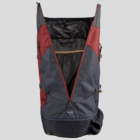 Рюкзак чоловічий TREK 100 Easyfit для гірського трекінгу, 70 л охра