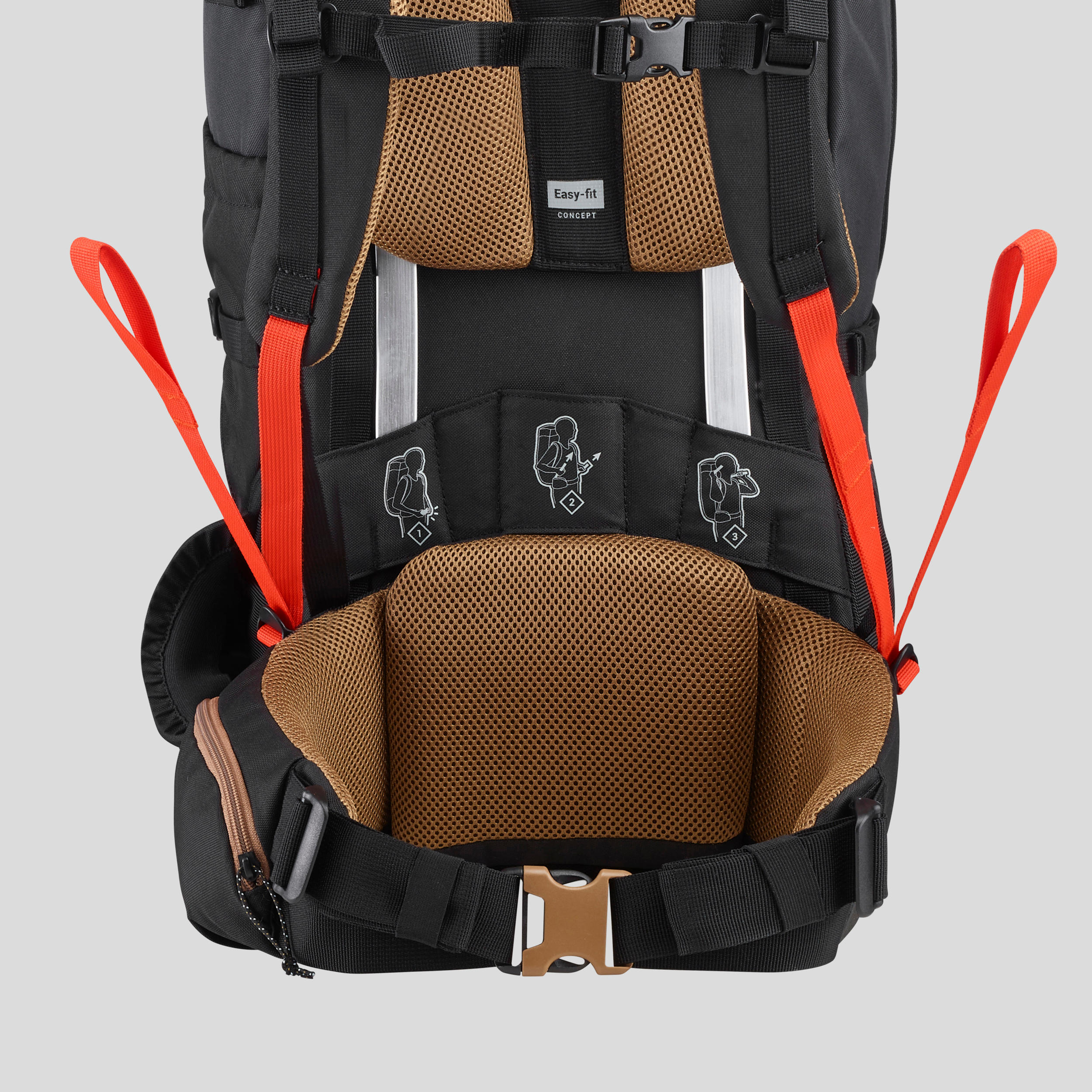 Men’s 50 L Hiking Backpack - Easyfit MT 100 - FORCLAZ