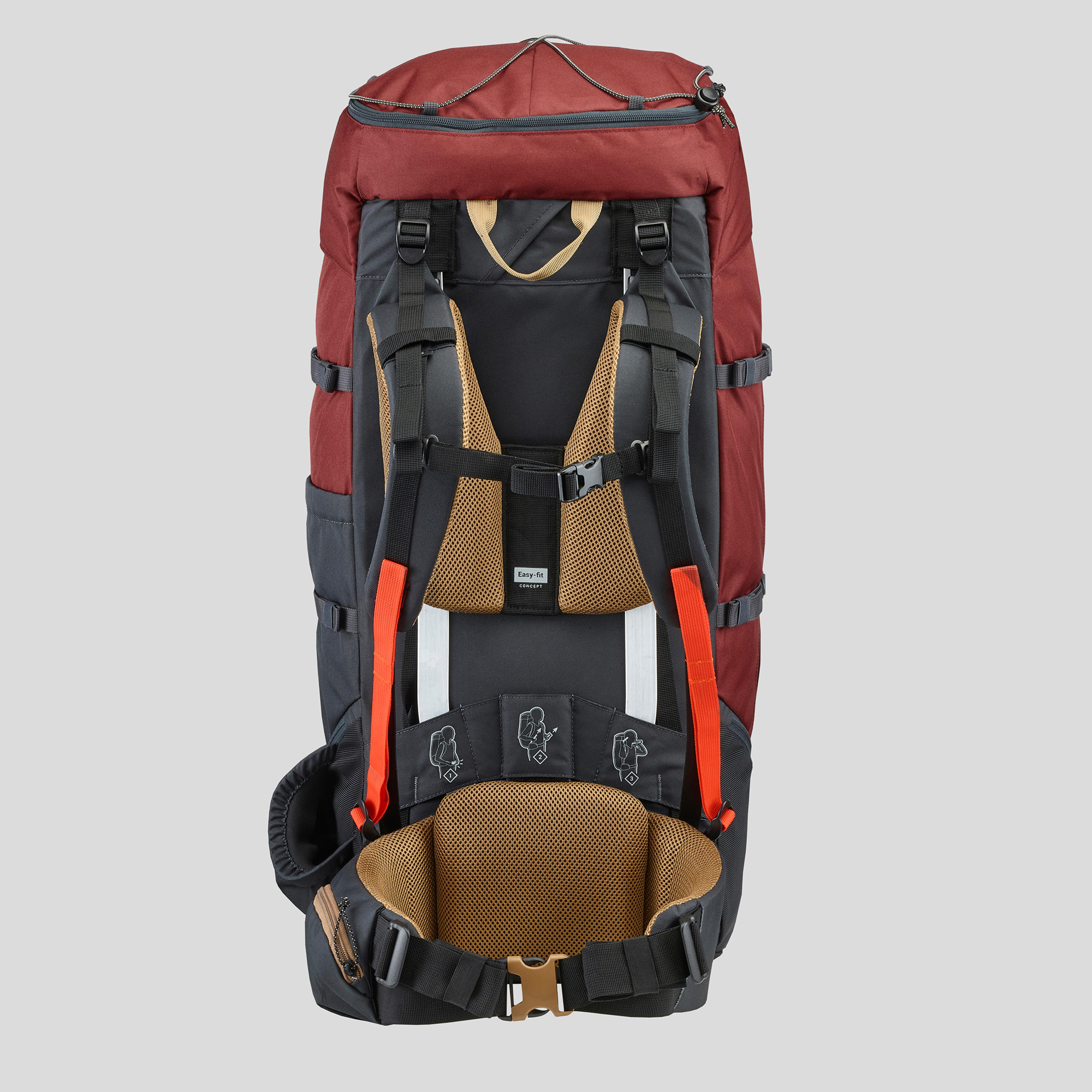 Decathlon 70 litre backpack top