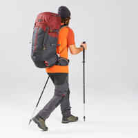 Mochila de montaña y trekking 70L Forclaz Trek100 Easyfit. Funda impermeable