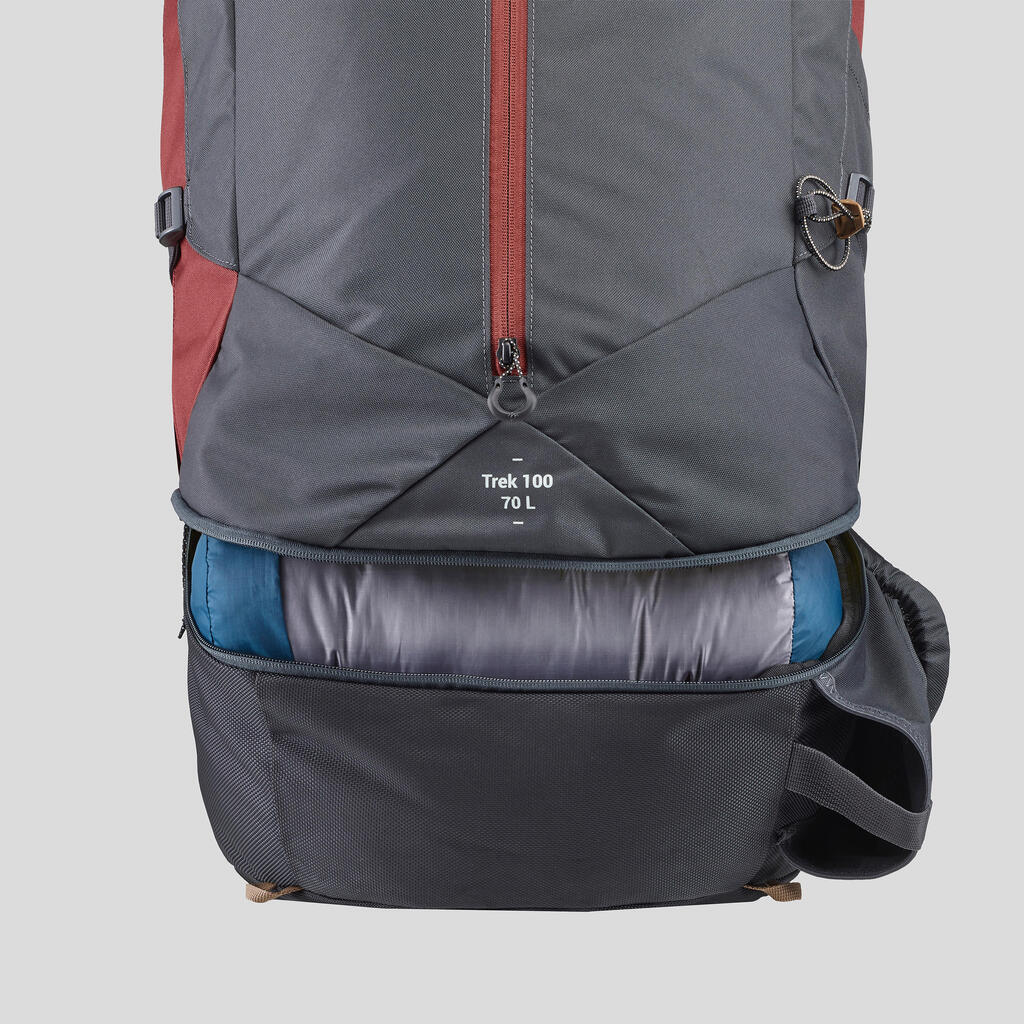 Ανδρικό σακίδιο πλάτης για Trekking 70 L - MT100 EASYFIT