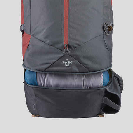 Men's Trekking Backpack 70 L - MT100 EASYFIT