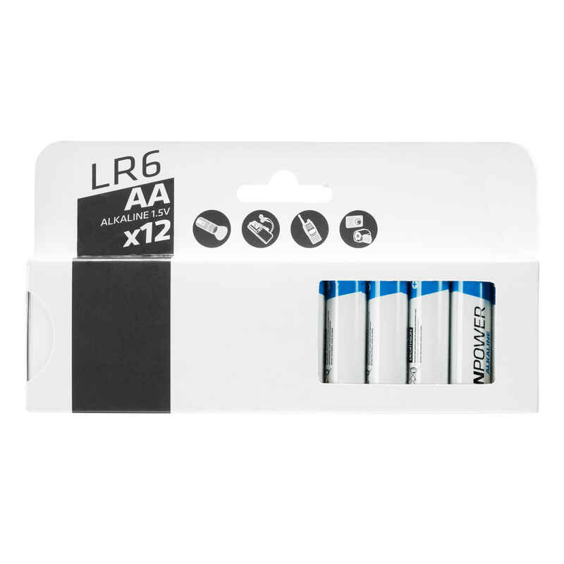 Batterier LR06-AA alkaliska 12-pack