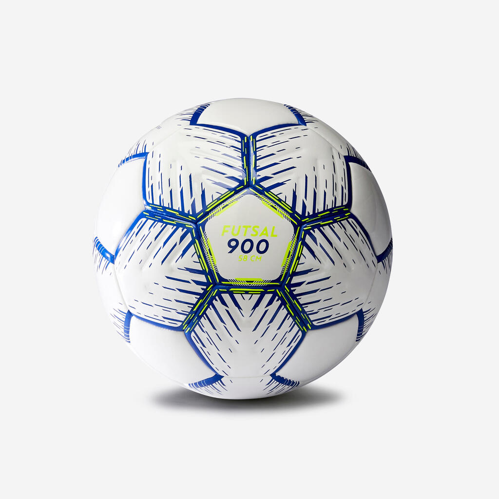 Fussball Futsalball Grösse 3 (58 cm) 350 - 390g - FS 900 weiss/blau