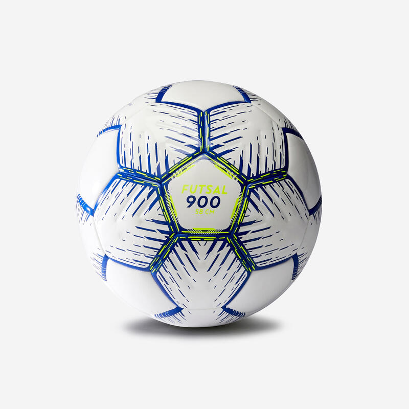 Zaalvoetbal FS900 maat 3 wit/blauw