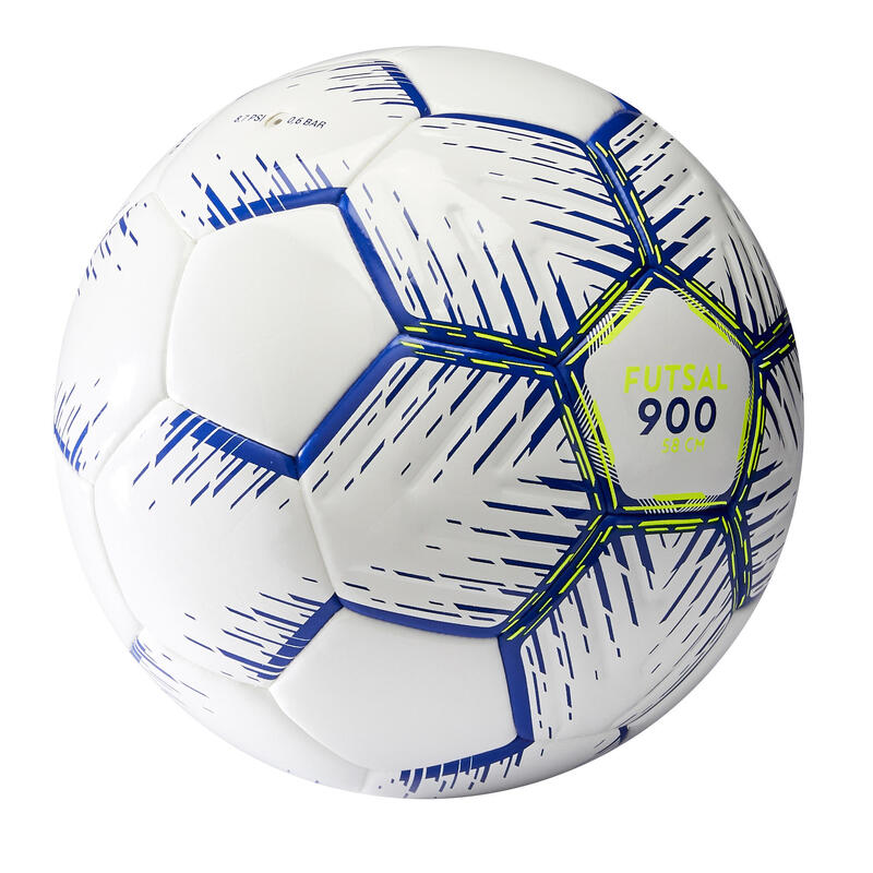 Zaalvoetbal FS900 maat 3 wit/blauw