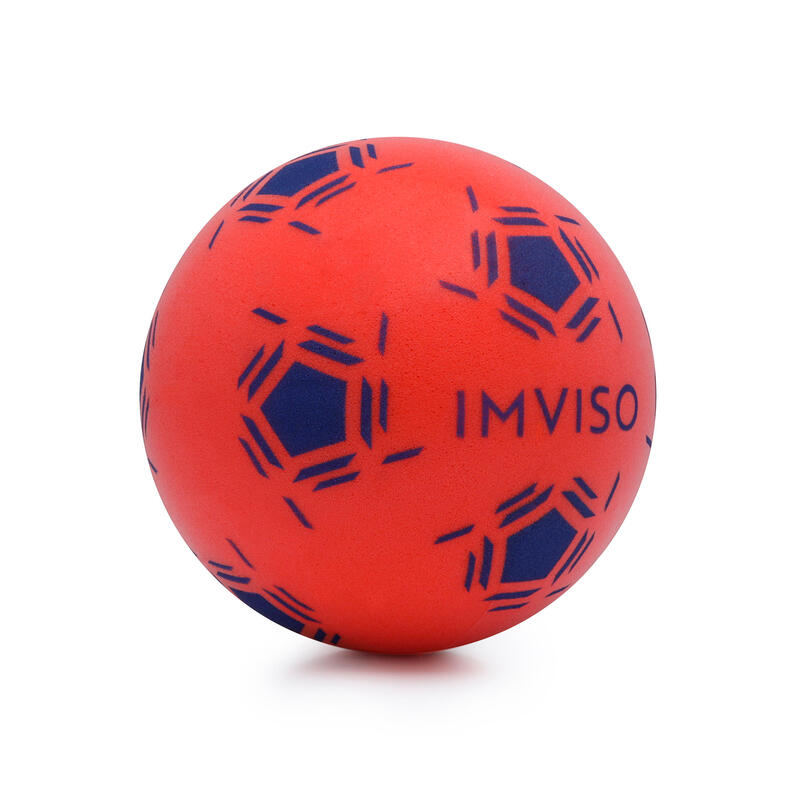 Mini teremfutball-labda, 1-es méret, szivacs, kék, piros