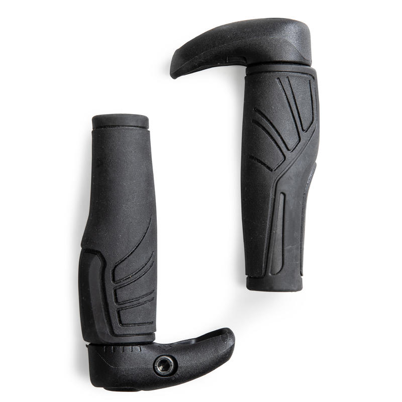 Ergonomic Bike Grips with Bar Ends Decathlon