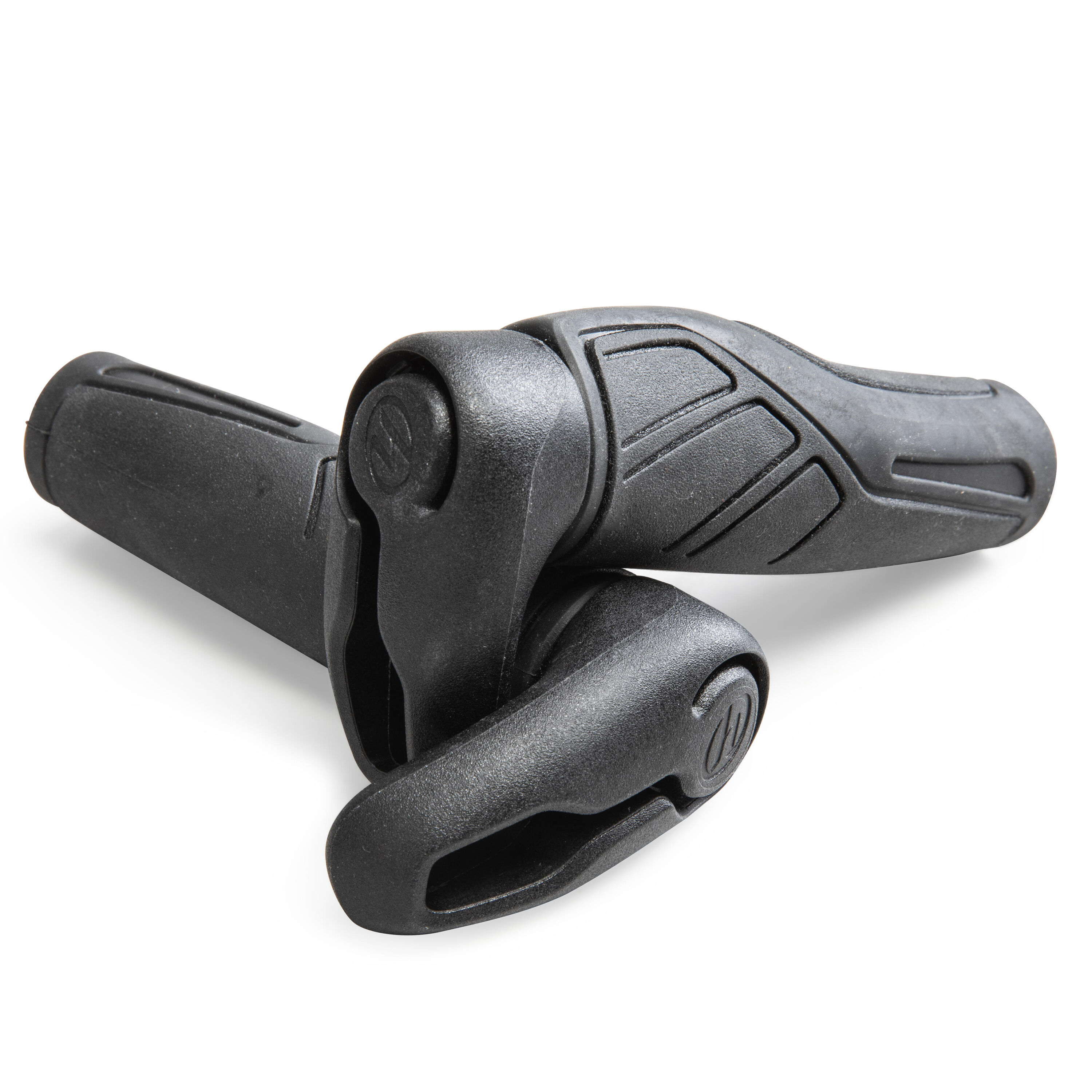 DECATHLON Ergonomic Bike Grips with Bar Ends